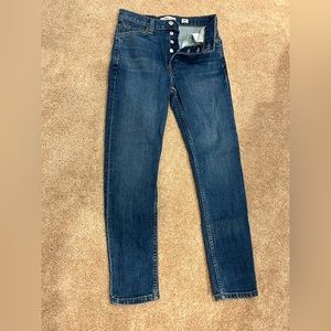 RE/DONE High Rise Ankle Crop Stretch